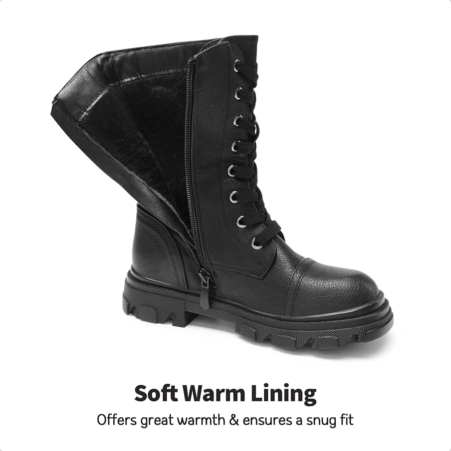 Amazon.com | DREAM PAIRS Girls Combat Boots Side Zipper
